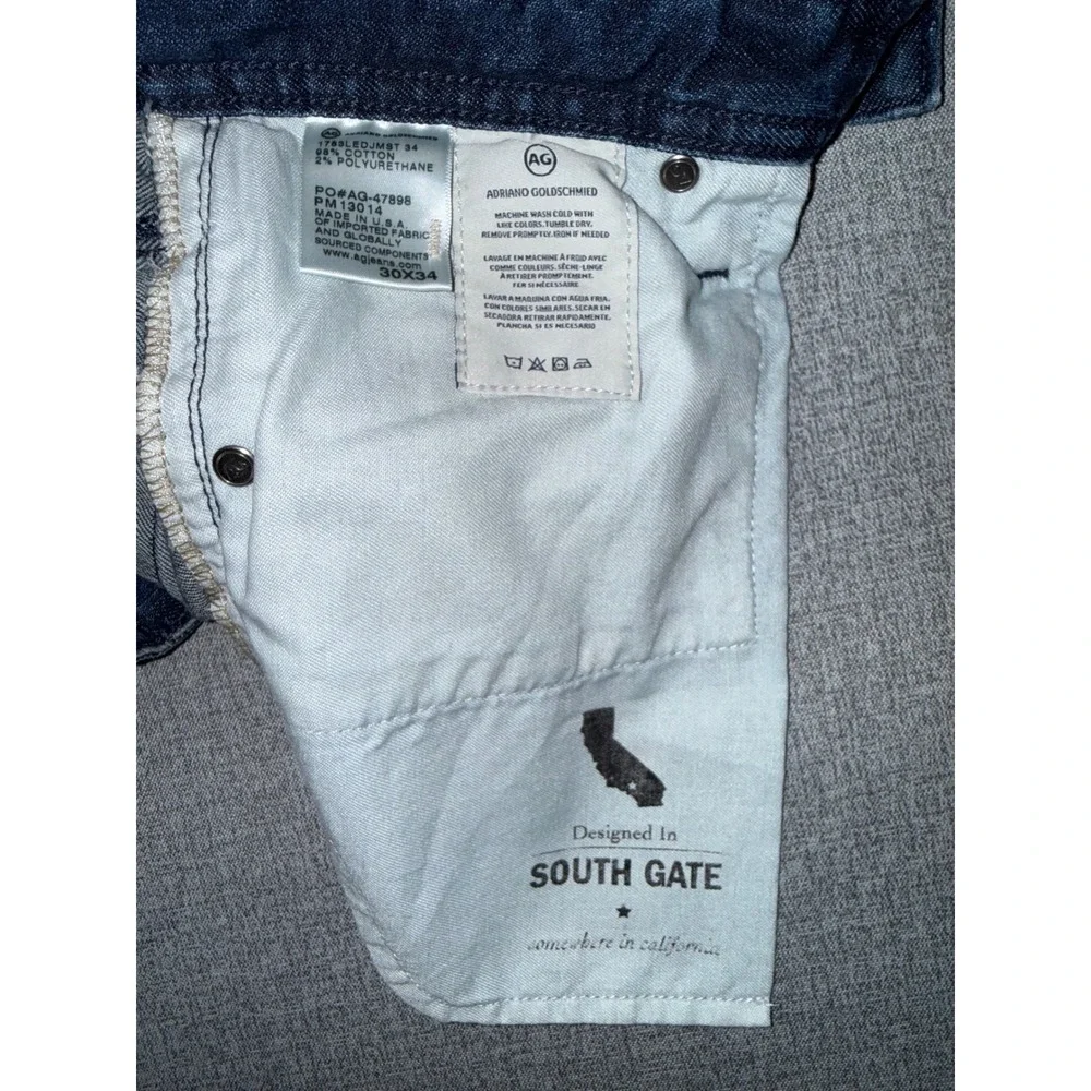 AG Adriano Goldschmied The Tellis Modern Slim Jeans Jamestown 30x34 New